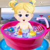 baby-girl-bathing