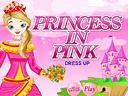 Princesa vestido en color de rosa para arriba