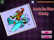 Scooby Doo avión para colorear