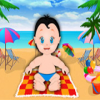 Lindo Bebé En La Playa