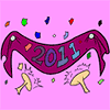 Año Nuevo 2011 para colorear
