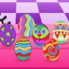 Bastante colorido huevo de Pascua